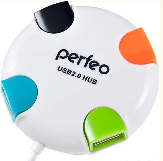 USB-хаб Perfeo USB-HUB PF-VI-H020 4 PORT белый USB-хаб Perfeo USB-HUB PF-VI-H020 4 PORT белый