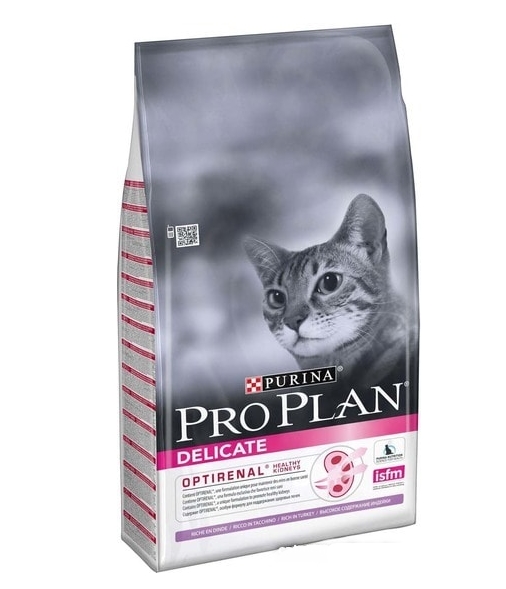 Сухой корм для кошек Pro Plan Delicate Adult OptiRenal с индейкой (10 кг) Сухой корм для кошек Pro Plan Delicate Adult OptiRenal с индейкой (10 кг)