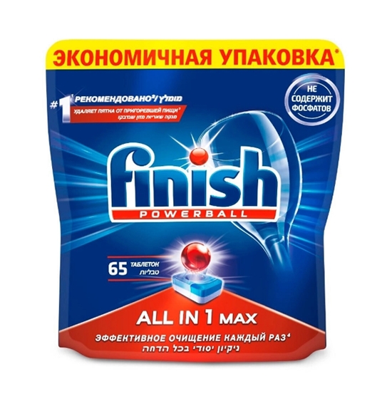 Таблетки для посудомоечных машин FINISH All in One (упак.:65шт) Таблетки для посудомоечных машин FINISH All in One (упак.:65шт)