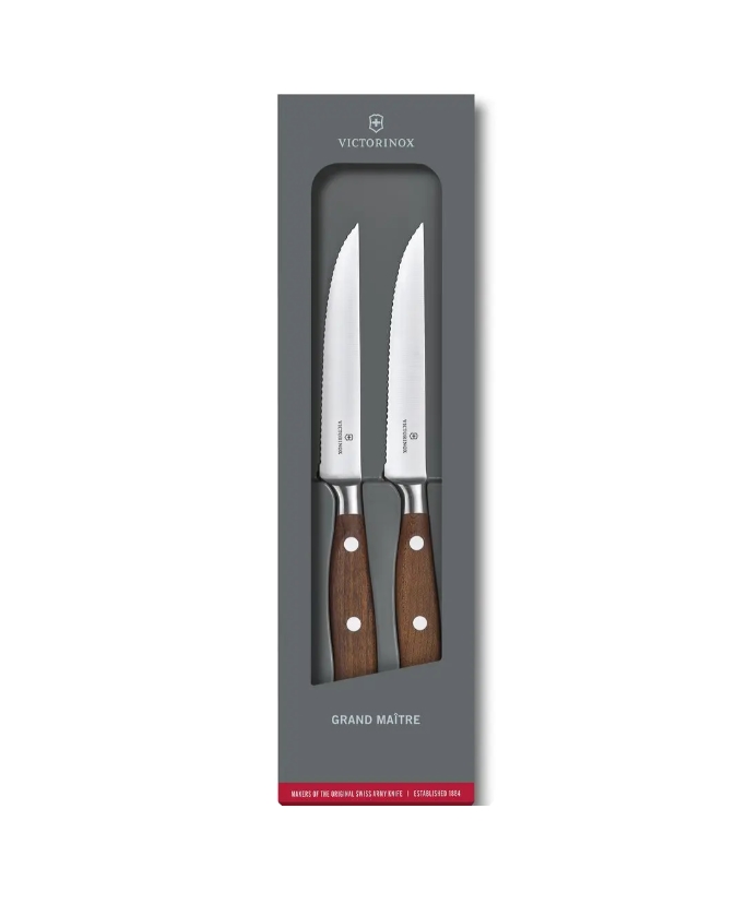 Набор кухонных ножей Victorinox Grand Maitre Steak (7.7240.2W) (коричневый) Набор кухонных ножей Victorinox Grand Maitre Steak (7.7240.2W) (коричневый)