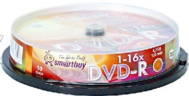 Оптический диск SMARTBUY DVD+R 4, 7GB 16X CB-10 Оптический диск SMARTBUY DVD+R 4, 7GB 16X CB-10