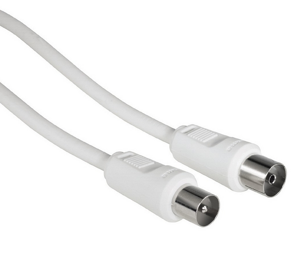 Кабель Hama H-11904 Coax (m)/Coax (f) (1.5 м) (00011904) (белый) Кабель Hama H-11904 Coax (m)/Coax (f) (1.5 м) (00011904) (белый)