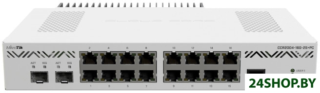 Маршрутизатор Mikrotik CCR2004-16G-2S+PC Маршрутизатор Mikrotik CCR2004-16G-2S+PC