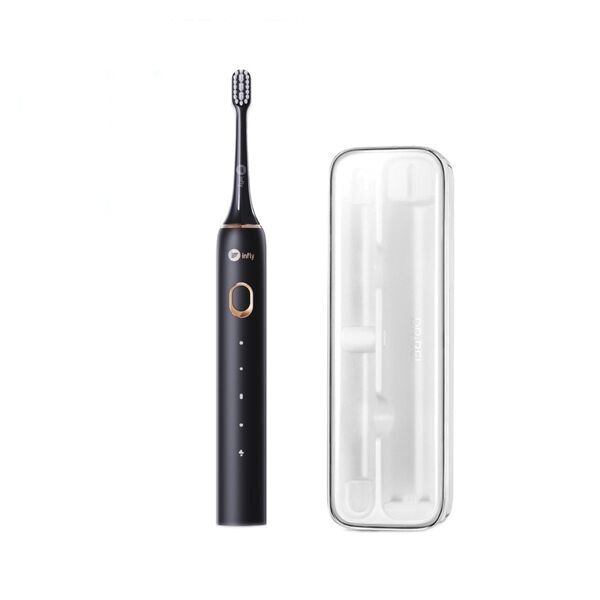 Электрическая зубная щетка Infly Sonic Electric Toothbrush PT02 (футляр, 2 насадки, черный) Электрическая зубная щетка Infly Sonic Electric Toothbrush PT02 (футляр, 2 насадки, черный)