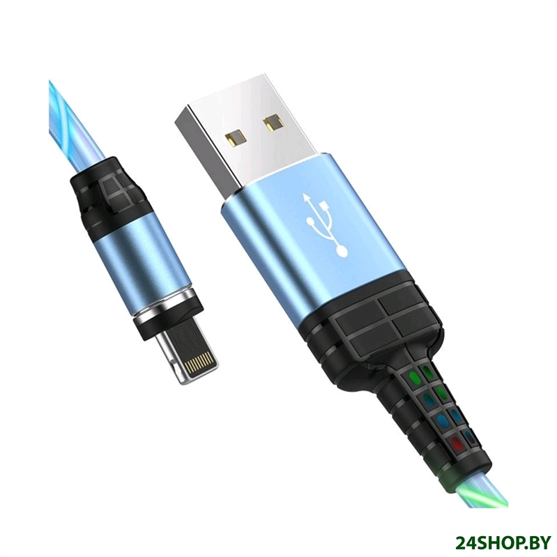 Кабель Hoco U90 Lightning (синий) Кабель Hoco U90 Lightning (синий)