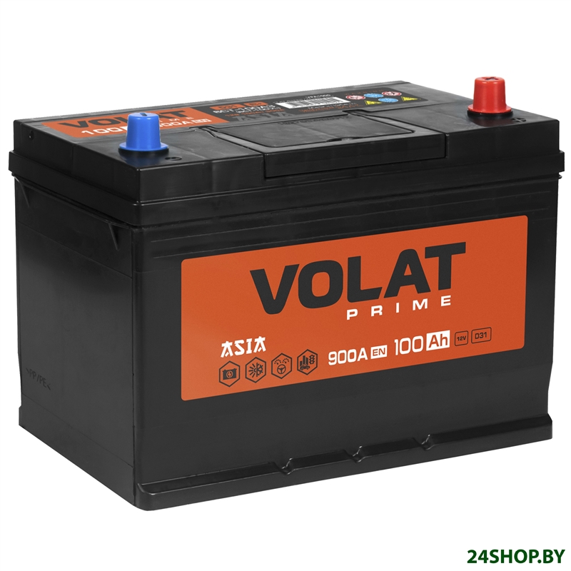 Автомобильный аккумулятор VOLAT 100 Ah Volat Prime Asia R+ Автомобильный аккумулятор VOLAT 100 Ah Volat Prime Asia R+