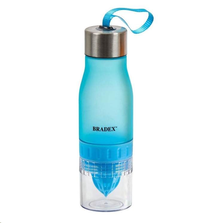 Бутылка для воды Bradex SF 0521 с соковыжималкой (голубой) Бутылка для воды Bradex SF 0521 с соковыжималкой (голубой)