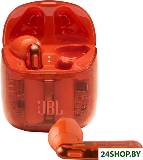 Наушники JBL Tune 225 TWS Ghost Edition (оранжевый) Наушники JBL Tune 225 TWS Ghost Edition (оранжевый)
