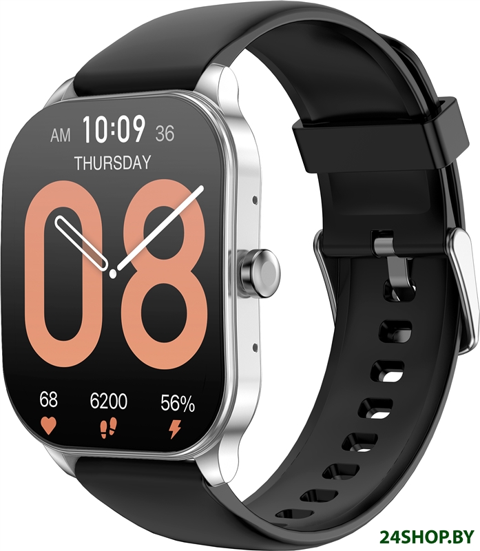 Умные часы Amazfit Pop 3S (серебристый, с силиконовым ремешком) Умные часы Amazfit Pop 3S (серебристый, с силиконовым ремешком)