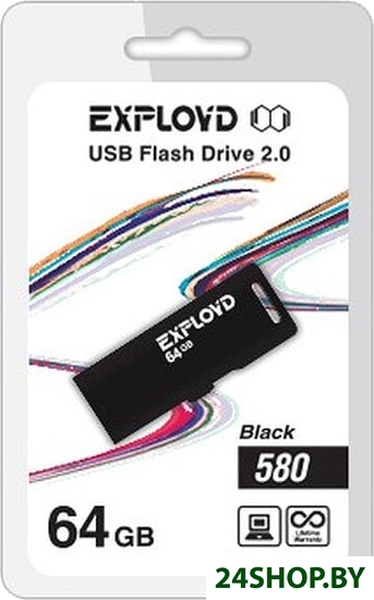 USB флэш-накопитель EXPLOYD 580 64GB черный USB флэш-накопитель EXPLOYD 580 64GB черный