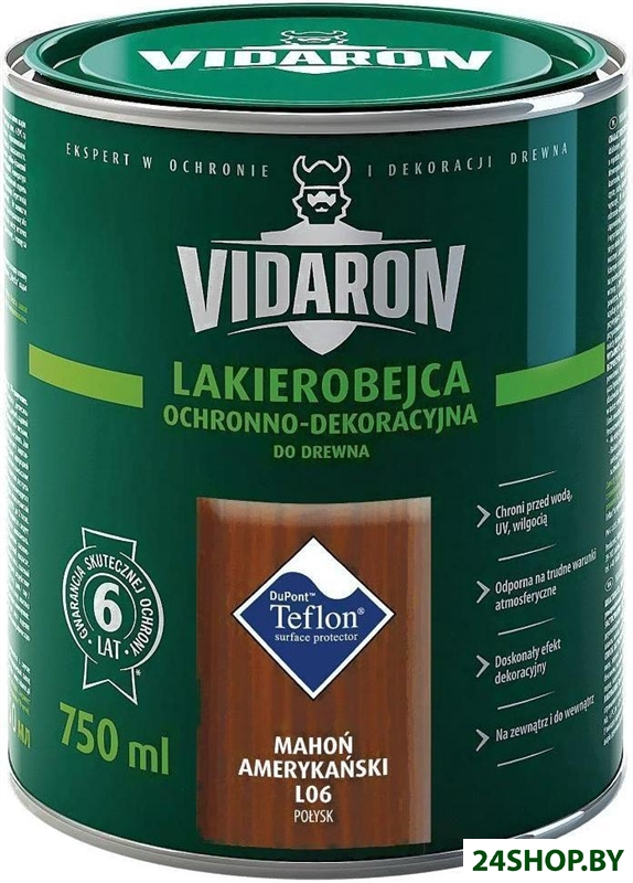 Лак Vidaron Лакобейц L06 0.75 л (американское красное дерево) Лак Vidaron Лакобейц L06 0.75 л (американское красное дерево)