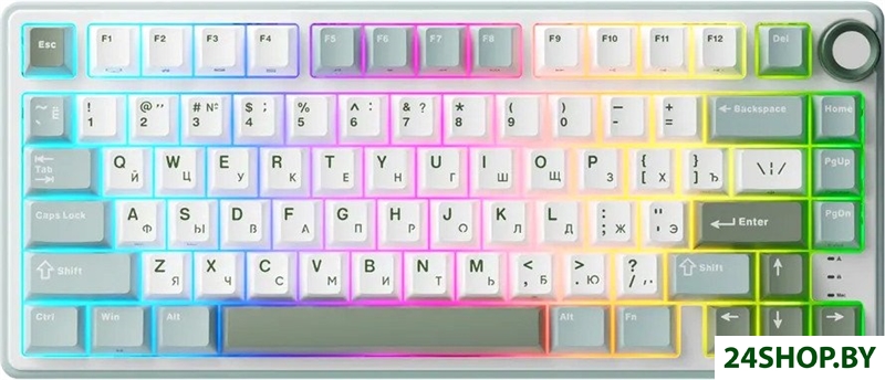 Клавиатура Royal Kludge R75 RGB Sky Cyan (RK Brown) Клавиатура Royal Kludge R75 RGB Sky Cyan (RK Brown)