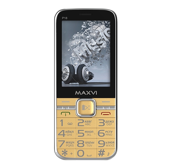 Мобильный телефон Maxvi P18 (золотистый) Мобильный телефон Maxvi P18 (золотистый)