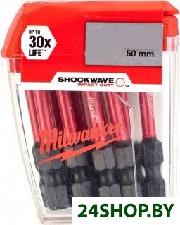 Бита Milwaukee Shockwave 4932471574 (10 шт) Бита Milwaukee Shockwave 4932471574 (10 шт)