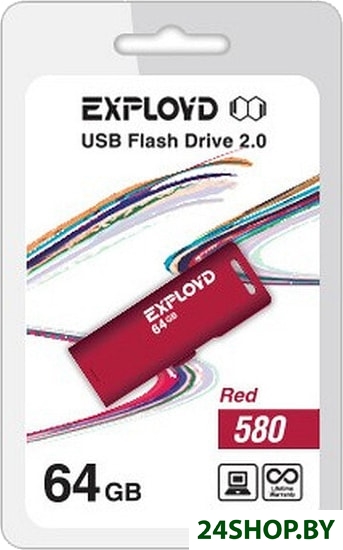 USB Flash Exployd 580 64GB (красный) USB Flash Exployd 580 64GB (красный)