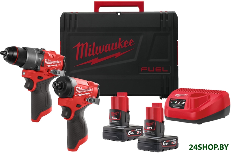 Набор Milwaukee M12 FPP2A2-602X Fuel 4933480588 (шуруповерт, винтоверт, 2 АКБ, кейс) Набор Milwaukee M12 FPP2A2-602X Fuel 4933480588 (шуруповерт, винтоверт, 2 АКБ, кейс)