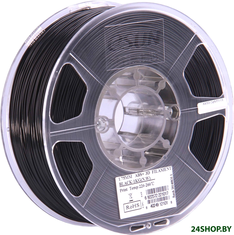 eSUN ABS+ 1.75 мм 1000 г (черный) eSUN ABS+ 1.75 мм 1000 г (черный)