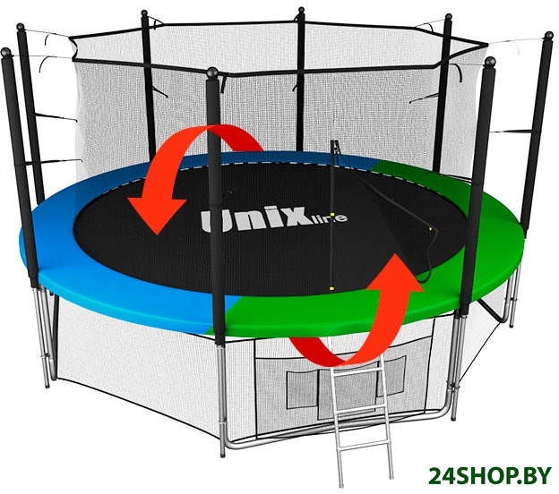 Батут Unix Line Classic 14ft inside (синий/зеленый) Батут Unix Line Classic 14ft inside (синий/зеленый)