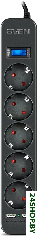 Стабилизатор SVEN SF-05LU (3м, черный) Стабилизатор SVEN SF-05LU (3м, черный)