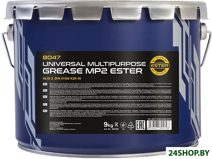 Mannol MP-2 Universal Multipurpose Grease 9 кг 8047 Mannol MP-2 Universal Multipurpose Grease 9 кг 8047
