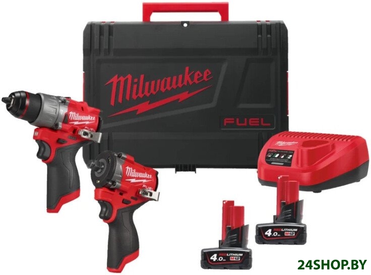 Набор электроинструмента Milwaukee M12FPP2X2-402X 4933498741 (шуруповерт, винтоверт, 2 АКБ, кейс) Набор электроинструмента Milwaukee M12FPP2X2-402X 4933498741 (шуруповерт, винтоверт, 2 АКБ, кейс)
