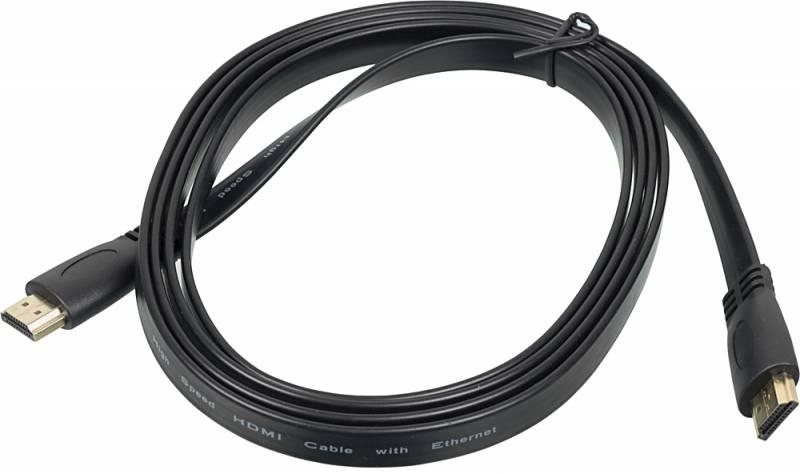 Кабель аудио-видео High Speed ver.1.4 Flat HDMI (m)/HDMI (m) 2 м (черный) Кабель аудио-видео High Speed ver.1.4 Flat HDMI (m)/HDMI (m) 2 м (черный)