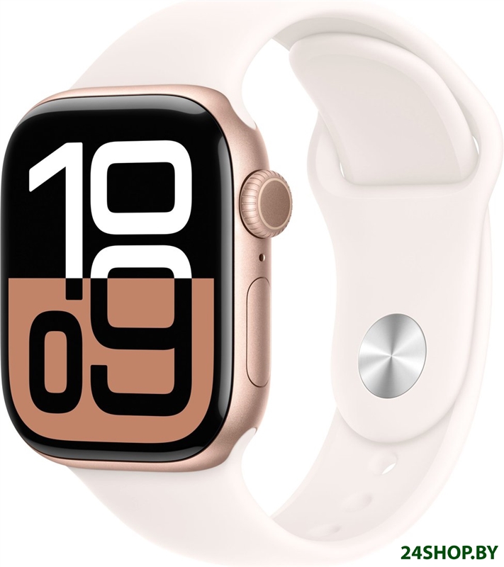 Умные часы Apple Watch Series 10 42 мм (алюминиевый корпус, розовое золото/легкие румяна, спортивный Умные часы Apple Watch Series 10 42 мм (алюминиевый корпус, розовое золото/легкие румяна, спортивный