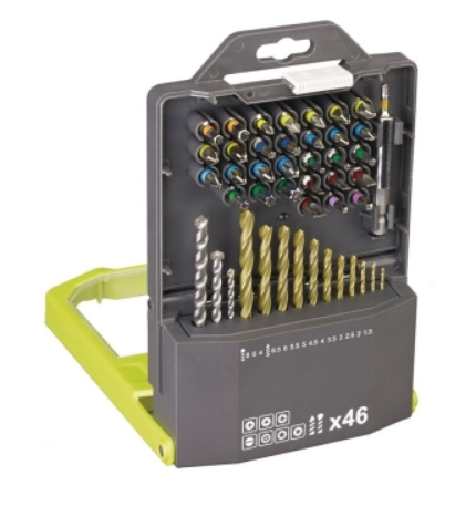 Набор бит RYOBI RAK46MiX (46 предметов) Набор бит RYOBI RAK46MiX (46 предметов)