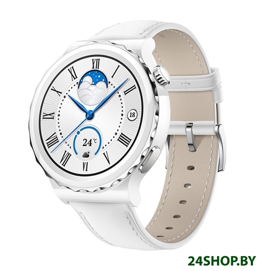 Умные часы Huawei Watch GT 3 Pro Ceramic 43 мм (белый/кожа) Умные часы Huawei Watch GT 3 Pro Ceramic 43 мм (белый/кожа)
