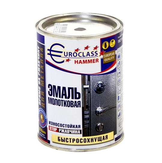 Эмаль Euroclass молотковая (черный, 0.4 кг) Эмаль Euroclass молотковая (черный, 0.4 кг)