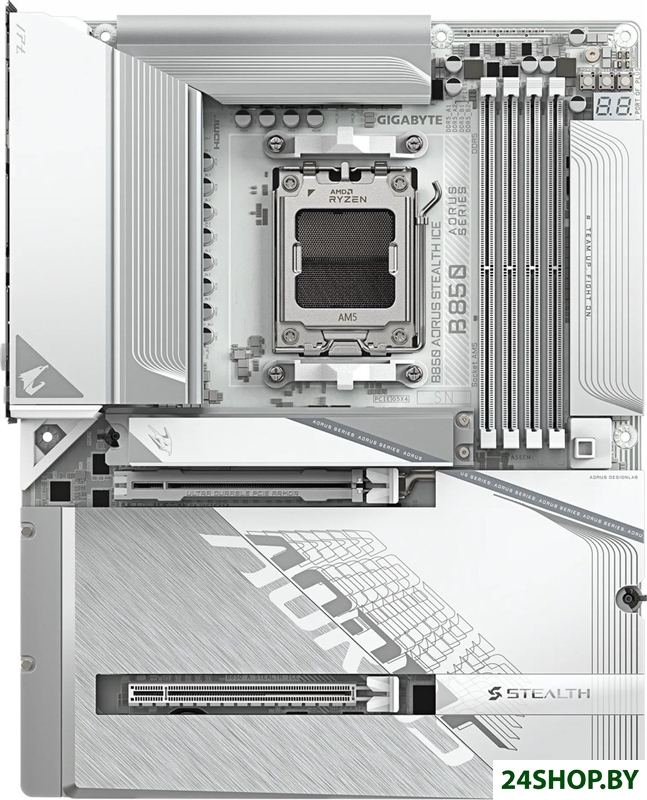 Материнская плата Gigabyte B850 Aorus Stealth Ice Материнская плата Gigabyte B850 Aorus Stealth Ice