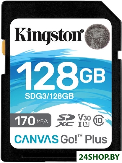 Карта памяти Kingston Canvas Go! Plus SDXC 128GB (SDG3/128GB) Карта памяти Kingston Canvas Go! Plus SDXC 128GB (SDG3/128GB)