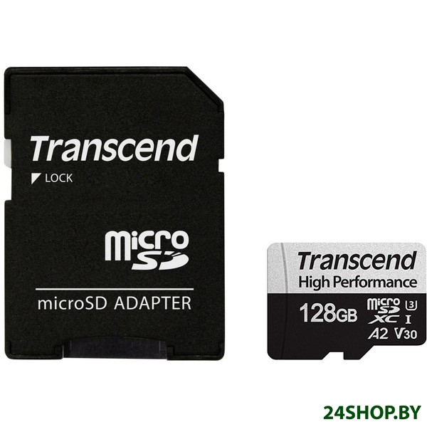Карта памяти Transcend microSDXC 330S 128GB (с адаптером) (TS128GUSD330S) Карта памяти Transcend microSDXC 330S 128GB (с адаптером) (TS128GUSD330S)