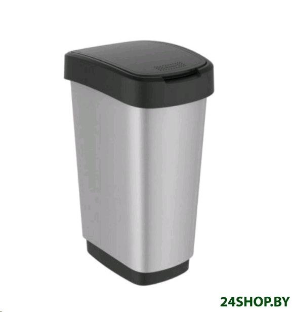 Мусорное ведро Rotho TWIST 1167710264 (50л, серебро) Мусорное ведро Rotho TWIST 1167710264 (50л, серебро)