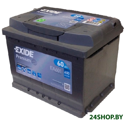 Автомобильный аккумулятор Exide Premium EA601 (60 А·ч) Автомобильный аккумулятор Exide Premium EA601 (60 А·ч)