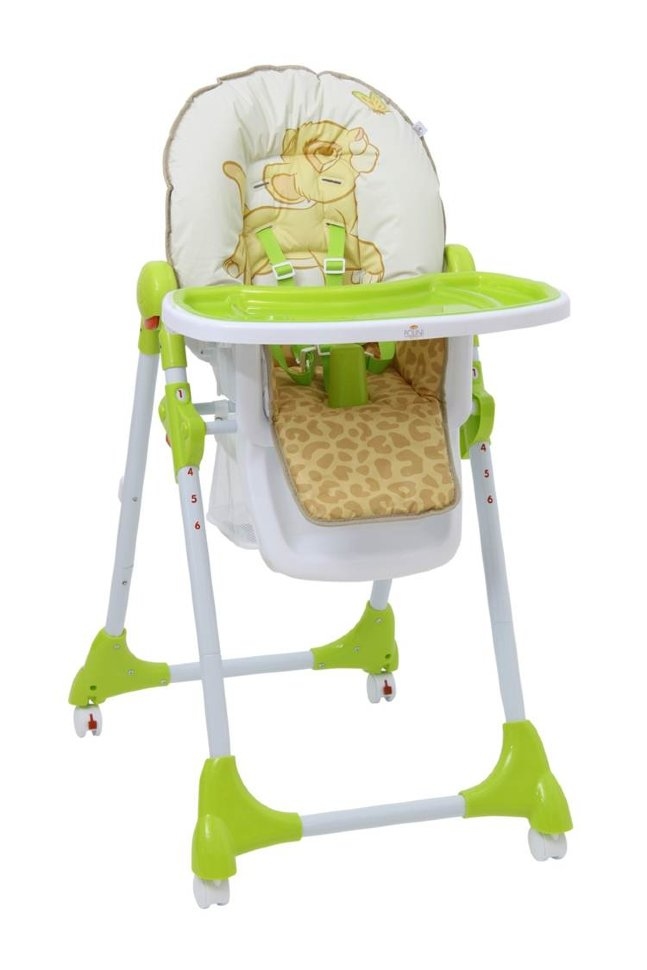 Стульчик для кормления Polini Kids 470 Disney baby (Король лев, зеленый) Стульчик для кормления Polini Kids 470 Disney baby (Король лев, зеленый)