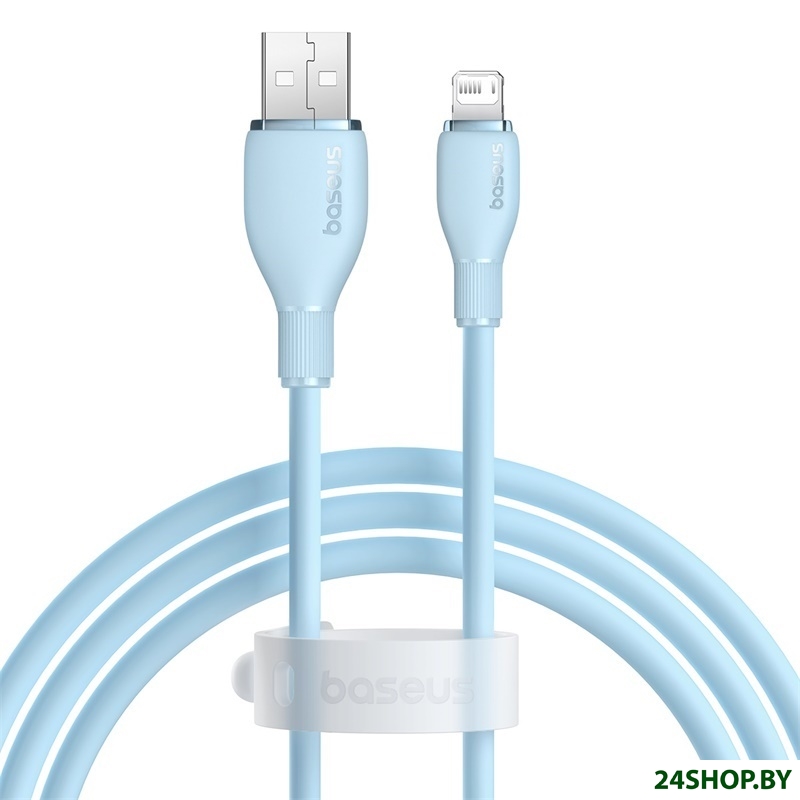 Кабель Baseus Pudding Series USB Type-A - Lightning (1.2 м, голубой) Кабель Baseus Pudding Series USB Type-A - Lightning (1.2 м, голубой)