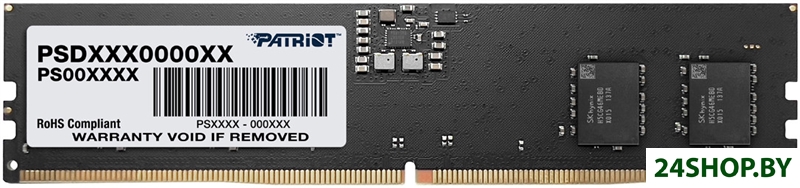 Оперативная память Patriot Signature Premium Line 32ГБ DDR5 4800МГц PSP532G48002H1 Оперативная память Patriot Signature Premium Line 32ГБ DDR5 4800МГц PSP532G48002H1