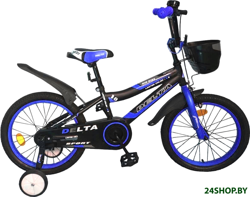 Детский велосипед Delta Sport 18 (черный/синий, 2019) Детский велосипед Delta Sport 18 (черный/синий, 2019)