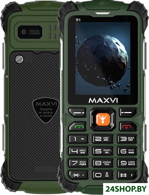 Кнопочный телефон Maxvi R1 (зеленый) Кнопочный телефон Maxvi R1 (зеленый)