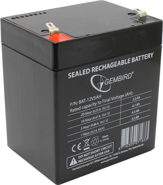 Аккумулятор для ИБП Gembird BAT-12V5AH Аккумулятор для ИБП Gembird BAT-12V5AH