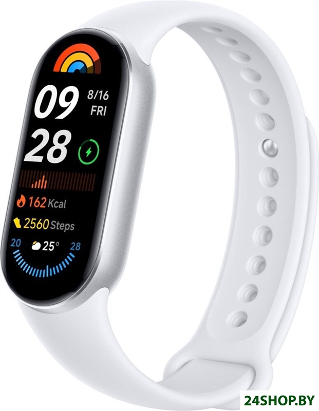 Фитнес-браслет Xiaomi Smart Band 9 (серебристый, с белым силиконовым ремешком, международная версия) Фитнес-браслет Xiaomi Smart Band 9 (серебристый, с белым силиконовым ремешком, международная версия)