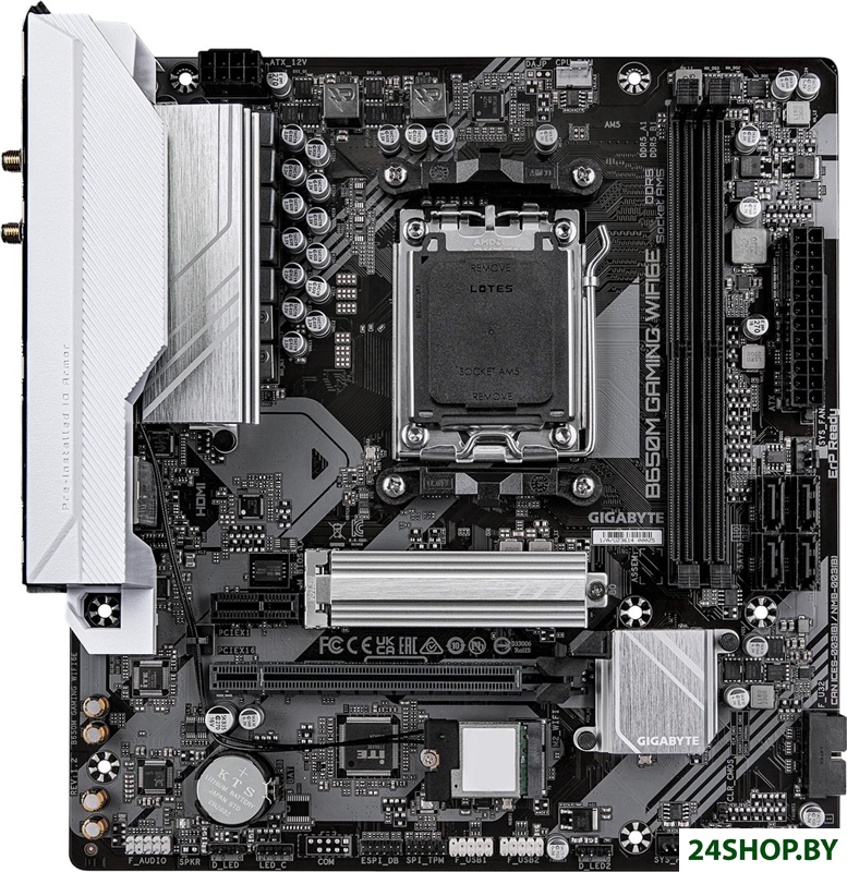Материнская плата Gigabyte B650M Gaming WiFi6E (rev. 1.2) Материнская плата Gigabyte B650M Gaming WiFi6E (rev. 1.2)