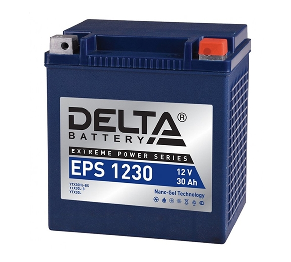 Мотоциклетный аккумулятор Delta EPS 1230 (30 А/ч) Мотоциклетный аккумулятор Delta EPS 1230 (30 А/ч)