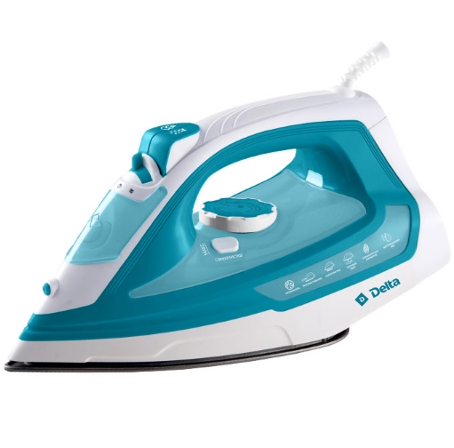 Утюг Delta DL-865 (белый с бирюзовый) Утюг Delta DL-865 (белый с бирюзовый)