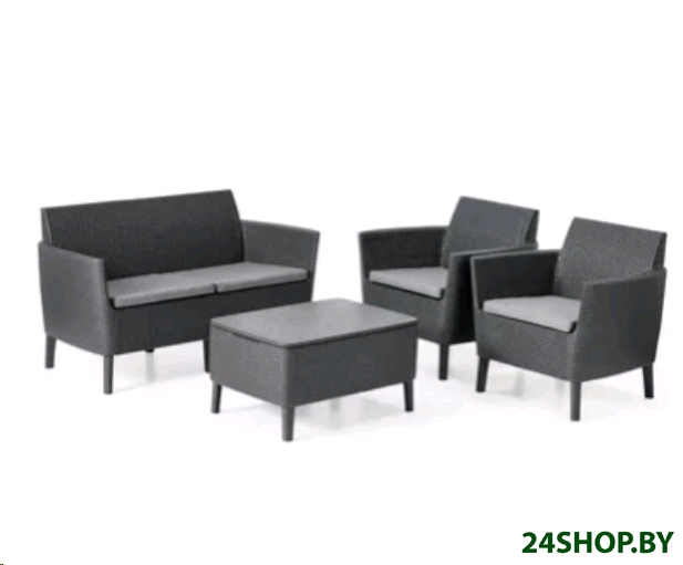 Набор садовой мебели Keter Salemo 2-sofa set 253220 (графит) Набор садовой мебели Keter Salemo 2-sofa set 253220 (графит)