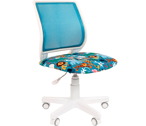 Кресло CHAIRMAN Kids 112 (ткань зоопарк/TW-34 белый пластик) Кресло CHAIRMAN Kids 112 (ткань зоопарк/TW-34 белый пластик)