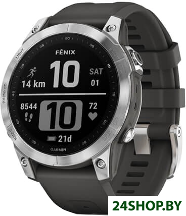 Умные часы Garmin Fenix 7 Solar 47 мм (серебристый/графитовый) Умные часы Garmin Fenix 7 Solar 47 мм (серебристый/графитовый)