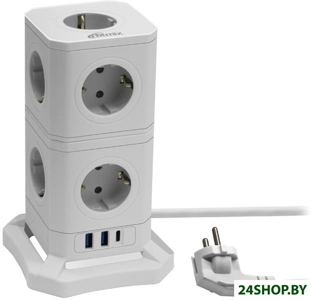 Сетевой фильтр Ritmix RM-292C (белый) Сетевой фильтр Ritmix RM-292C (белый)