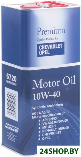 Моторное масло Fanfaro for Chevrolet Opel 10W-40 5л Моторное масло Fanfaro for Chevrolet Opel 10W-40 5л